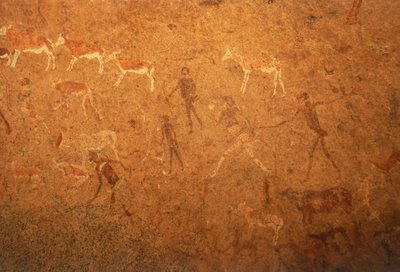 Detail of Rock Paintings, Damara Land, Namibia by Unknown